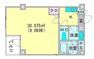 パレックス大橋Vの物件間取画像